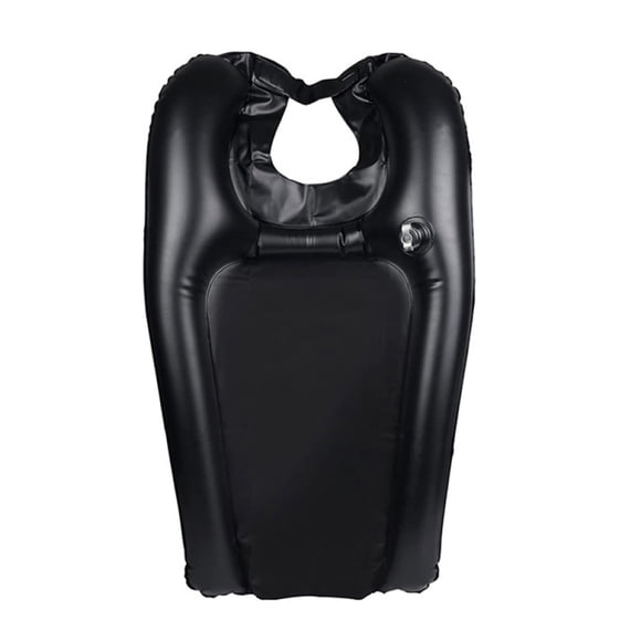 Lavabo portátil para champú, bandeja para lavar el cabello, ideal para personas mayores discapacitadas o postradas en cama (color negro).