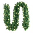 thumbnail image 3 of Guirnalda festiva de follaje artificial con luces LED, adorno navideño para el hogar, 220 ramas de 3m iluminadas. 220 rama 3m led, 3 of 8