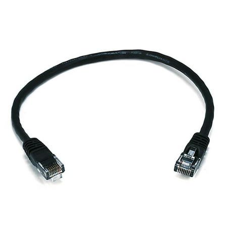 UPC: 0844660022886 | Monoprice Cat6 Ethernet Patch Cable – Network Internet Cord – RJ45 Stranded 550Mhz UTP Pure Bare Copper Wire 24AWG 1ft Black