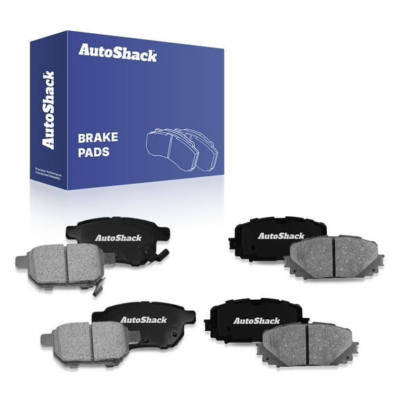 AutoShack Front & Rear Ceramic Brake Pad Set | Replacement for 2012-2017 Toyota Yaris | 8-PC