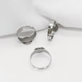 thumbnail image 6 of GKNET 10X Stainless Steel Adjustable Ring Blank With Round Pad Ring Base Bezel Setting-Half-12mm, 6 of 9