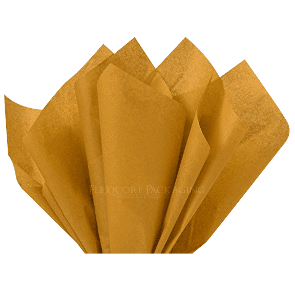 Flexicore Packaging Antique Gold Gift Wrap Tissue Paper, 15"x20", 100 ct