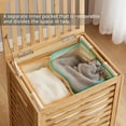 thumbnail image 5 of Laundry Hamper with Lid,Bamboo Large Waterproof Clothes Laundry Basket,Removable Washing Bags with Handles,clothes basket (Natural), 5 of 14