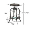 thumbnail image 5 of Boston 27.5" Bonded Leather Swivel Iron Bar Stool, Brown, 5 of 7
