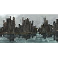 thumbnail image 2 of Bolokofsky, Ronald 24x14 Gold Ornate Wood Framed with Double Matting Museum Art Print Titled - Metro Nights I, 2 of 4