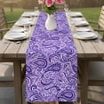thumbnail image 4 of Vintage Purple Table Runner - 72 Inch Long Retro Botanical Abstract Art Cotton and Linen Blended Dress Scarves Farmhouse Table Runner for Kitchen Dining, Coffee Table, 13" x 72", 4 of 8