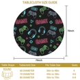 thumbnail image 3 of Game Controller Black Pattern Round Tablecloth 70"x70", Wrinkle Resistant Wipeable Table Cover for Kitchen Dining Room Picnic Patio and Party, 3 of 6