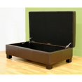 thumbnail image 3 of Bowery Hill Leather Storage Ottoman in Brown, 3 of 5
