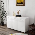 thumbnail image 6 of White Sideboard With 3 Doors And Ample Storage Excellent Painting Correctness Three Side Table - Space, Fine Exhibition, 6 of 7