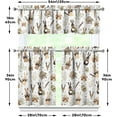 thumbnail image 5 of Easter Kitchen Curtains Valances 3 Piece Set,Spring Bunny Rabbit Eucalyptus Eggs Carrots Rod Pocket Short Kitchen Tier Curtain over Sink Window,Cute Farmhouse Cafe Curtains for Holiday Decor 36 Inch, 5 of 6