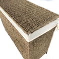 thumbnail image 4 of America Basket  Company Woven Seagrass Lined 3-section Full-load Hamper, 4 of 4