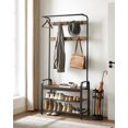 thumbnail image 2 of VASAGLE Coat Rack, Hall Tree with Shoe Bench for Entryway, Entryway Bench with Coat Rack, 4-in-1, 2 of 4