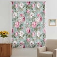 thumbnail image 3 of Vintage Spring Floral Sheer Curtains 108 Inches Extra Long, Botanical Summer Pink Green Light Filering Curtains, Privacy Drapes Simi Floor to Veiling Curtain for Living Room Bedroom Window Treatment, 3 of 9