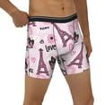 thumbnail image 5 of Sigee Eiffel Tower and Butterflies for Men's Boxer Briefs,Moisture Wicking and Breathable Medium, 5 of 9