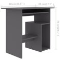 thumbnail image 4 of vidaXL Desk Grey 80x45x74 cm Engineered Wood, 4 of 4