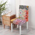 thumbnail image 4 of Chair Covers for Dining Room 4 Pack, Stretch Ethnic Tribal Chair Covers, Washable Polyester Kitchen Slipcovers, Removable Seat Protector for Home or Event, 4 of 7