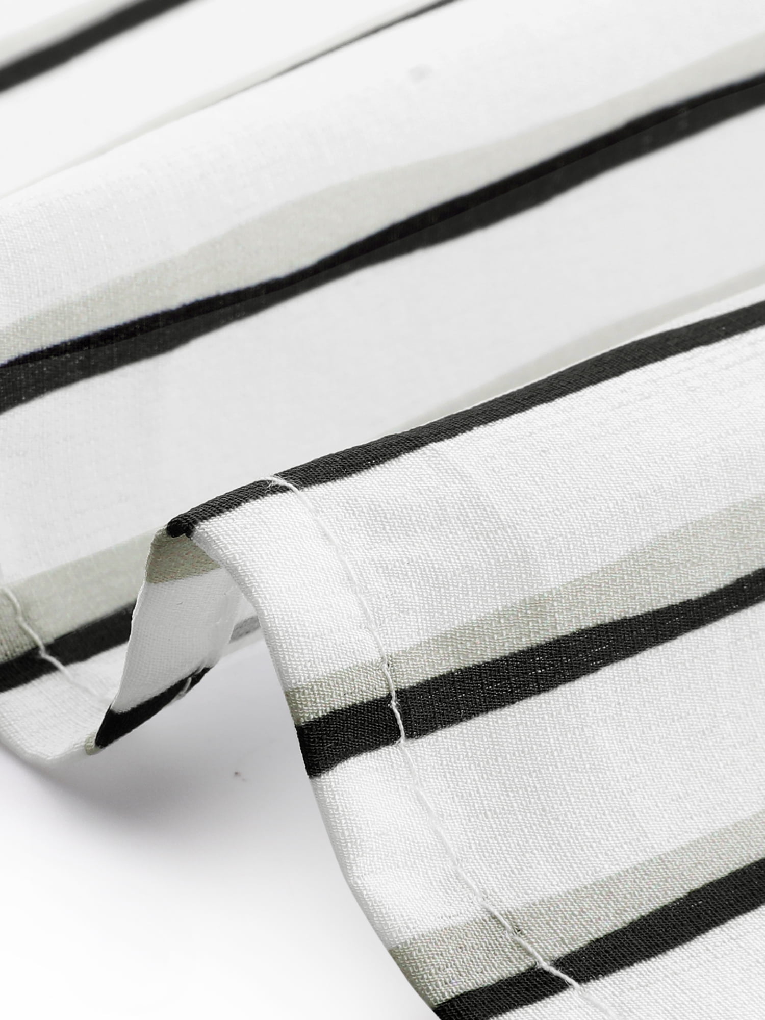 DARING DIVA Women's Striped Button Down Long Sleeve Elegant Work Shirt S White Black