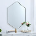 thumbnail image 3 of Metal frame hexagon mirror 30 inch in Sliver, 3 of 5