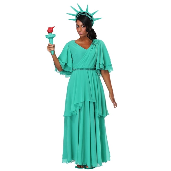 Women's Plus Size Statue of Liberty Costume