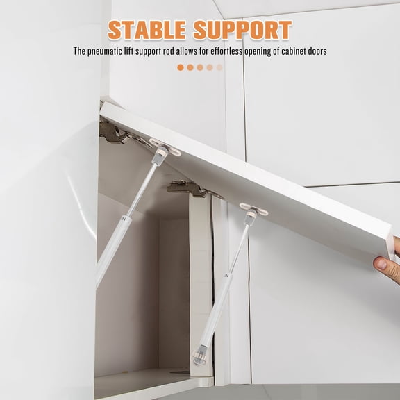 Hemoton 2pcs Heavy-Duty Hydraulic Hinge Cabinet Door Buffer Gas Spring Strut for Industrial Storage Units Workshop Tool Cabinet Noise Reduction