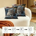thumbnail image 6 of PEIBang Cute Cat Throw Pillow Covers 18x18 in,Couch Cushion Cases for Sofa Bed Living Room Home Decor, 6 of 6