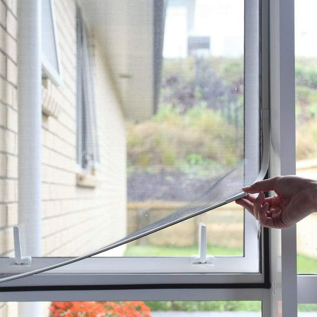 Mistaha Magnetic Insect Screen for Home Use with Self-Adhesive Magnetic Strip - 100*125cm - White - Polyester Fiber Material - Ideal for Sun Protection