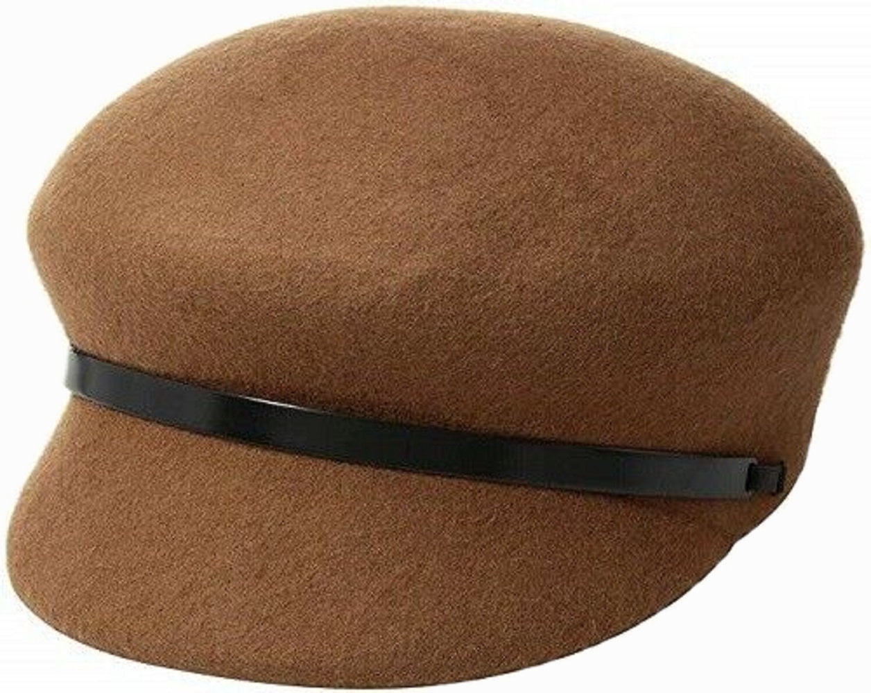 Nine West Women's Wool Felt Newsboy Cap (Brown, ONe Size)