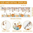 thumbnail image 6 of Fall Kitchen Decor Curtains Valance Rod Pocket Small Window Decorations, Orange Maple Leaf Pumpkin Curtain Valance for Living Room Bedroom, Fall Thanksgiving Decorations for Home Valances 54x18 inch, 6 of 6