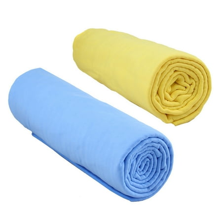 GIRACOA 2 Pack Premium Shammy Towel for Car Drying, 26”x17” Super Absorbent Reusable Soft Chamois Cloth for Car