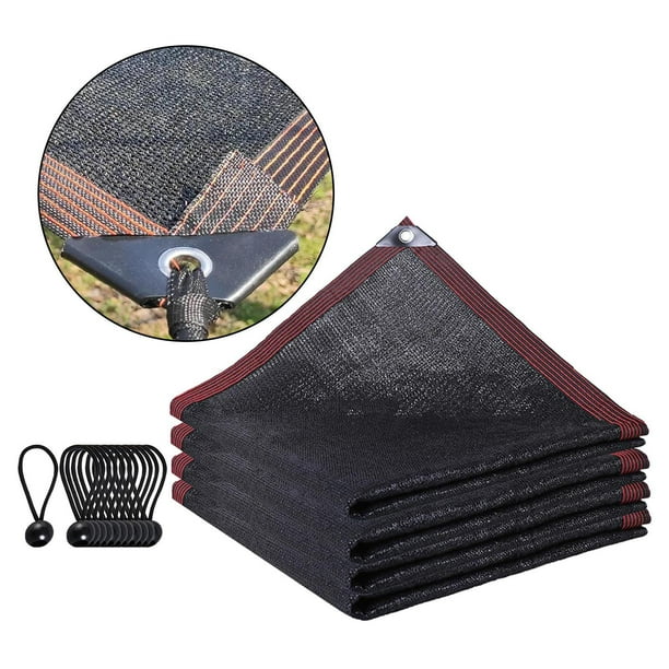 Ojales de tela para sombra con protección solar al 90 % y pantalla para pérgola de césped de patio, cubierta, invernadero 3x3 metros
