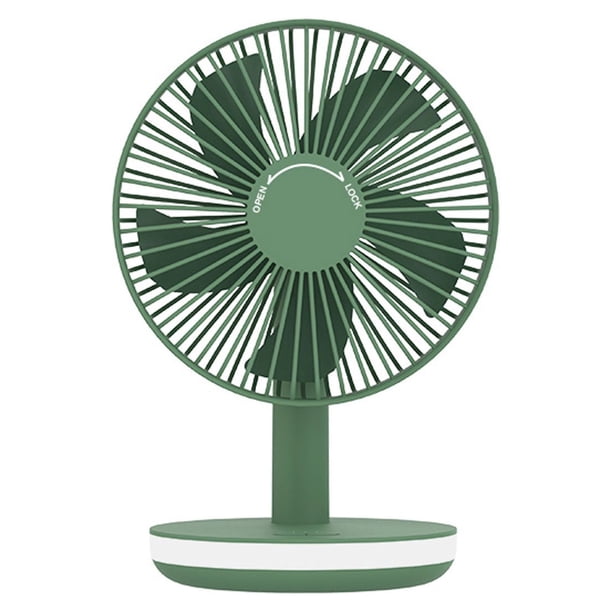 Mini ventilador de mano con luz nocturna USB, ventilador de escritorio portátil ligero recargable