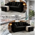 thumbnail image 6 of JERBOR Tufted Sectional Sleeper Sofa Pull Out Couch Bed - Modern Upholstered L Shaped Convertible Sofa Bed with Chaise Lounge and Storage for Living Room, 6 of 11