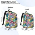 thumbnail image 3 of Rateoe Cartoon Marine Animals Pattern Canvas College Laptop Backpack,Travel Daypack,Durable Rucksack Travel Notebook Bag School Backpack Book Bag for Men Women-Small, 3 of 7