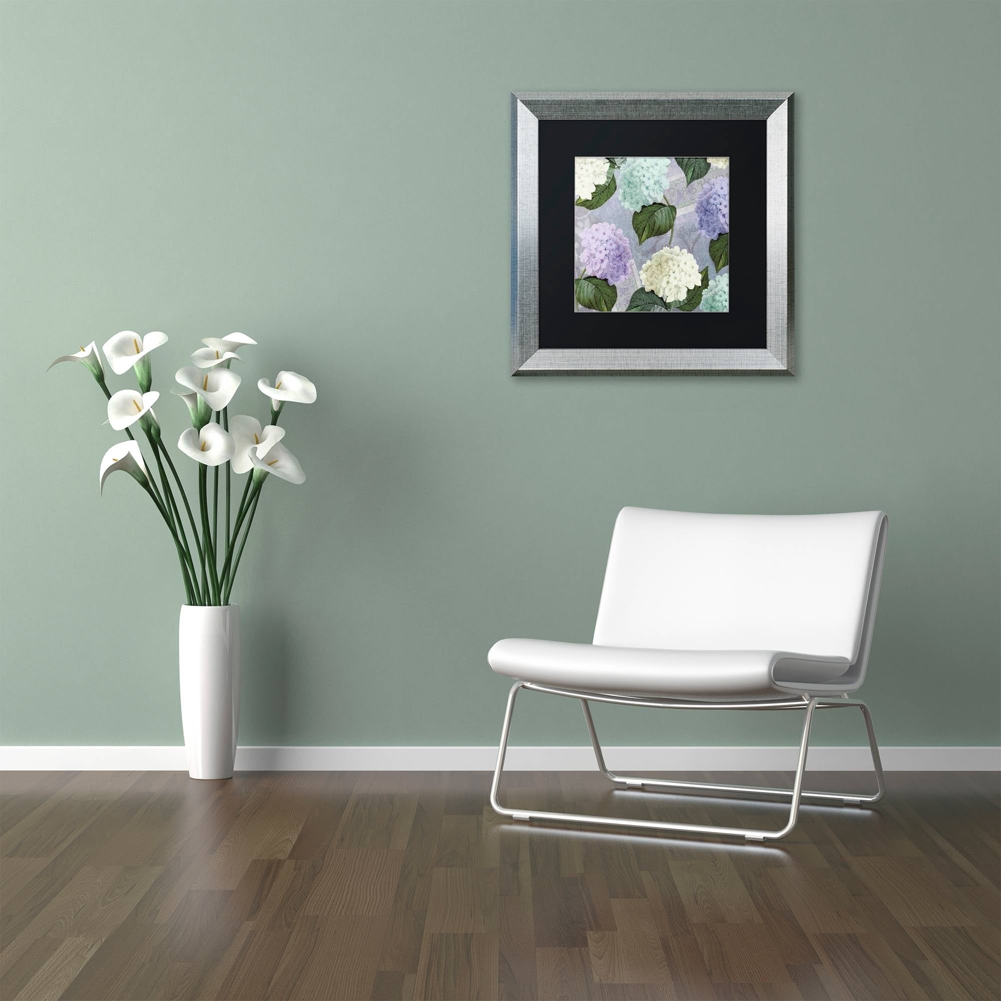 Trademark Fine Art "Hortensia Lavenders" Canvas Art by Color Bakery Black Matte, Silver Frame