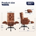 thumbnail image 5 of Bestier Big and Tall Executive Office Chair with Footrest and Flip-Up Arms, Ergonomic Reclining High Back Criss Cross Chair with Side Pockets, Height Adjustable, Brown, 5 of 12