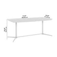 thumbnail image 3 of Scranton & Co Wood 72W Office Conference Table with Metal Base in Natural Elm, 3 of 7