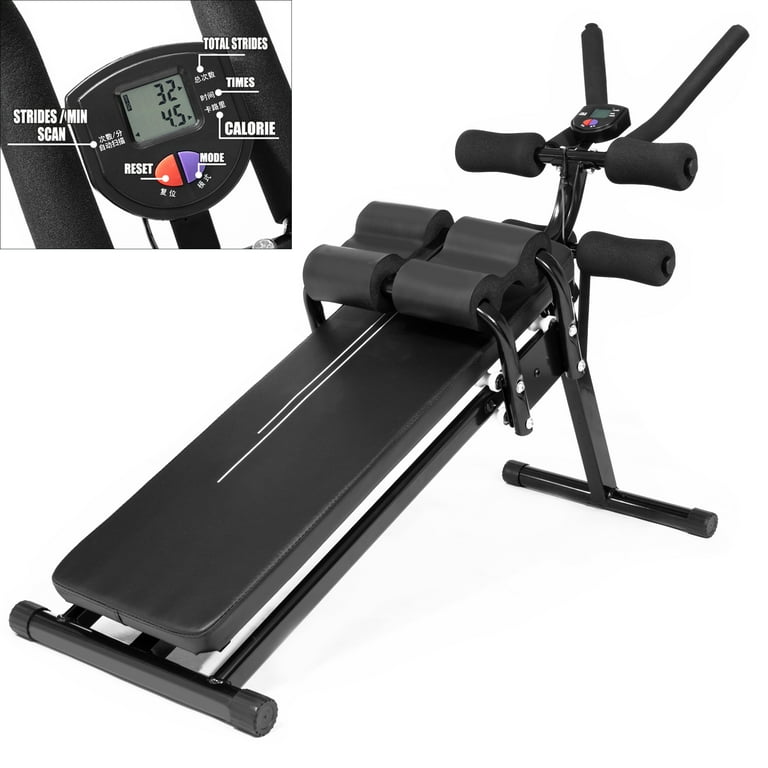 SHCKE Abdominal Workout Machine Multifunction Home Gym Equipment Core  Exercise Equipmen Adjustable Ab Trainer All in One Weight Benches with LCD  Display 
