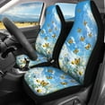 thumbnail image 2 of Jeiento Butterfly Car Seat Covers Full Set of 4 Floral Front and Rear Seat Protectors Blue Bucket Seat Cushion Rear Bench Covers Interior Decorative Accessory Fit for SUV RV Truck, 2 of 6