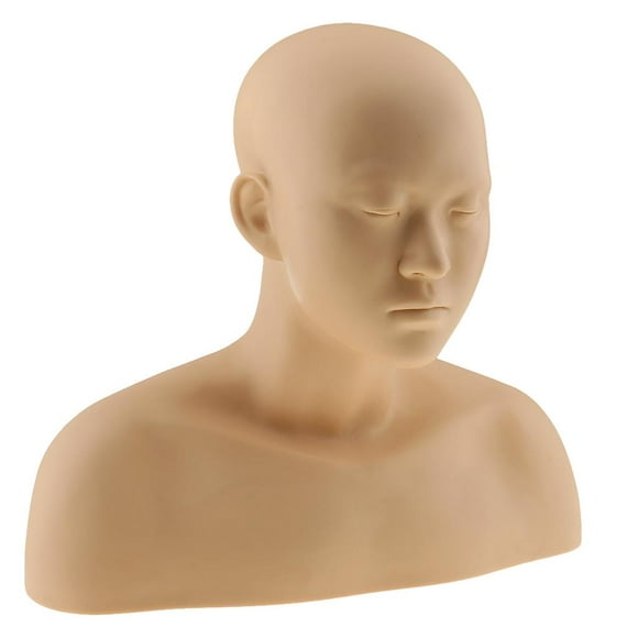 Soporte de exhibición de busto de maniquí de ejercicio de silicona Soporte de peluca
