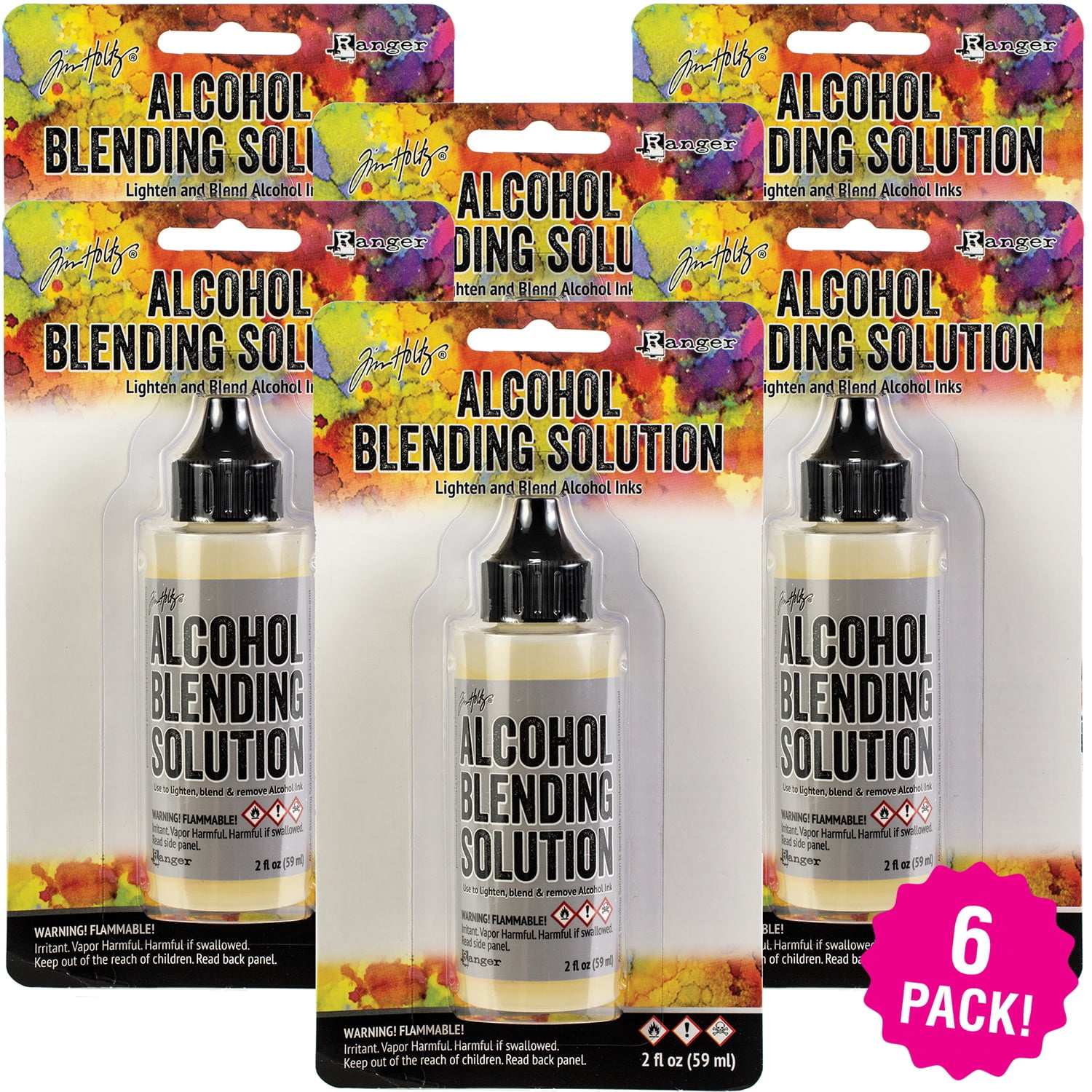 Multipack of 6 - Tim Holtz Alcohol Ink Blending Solution 2oz