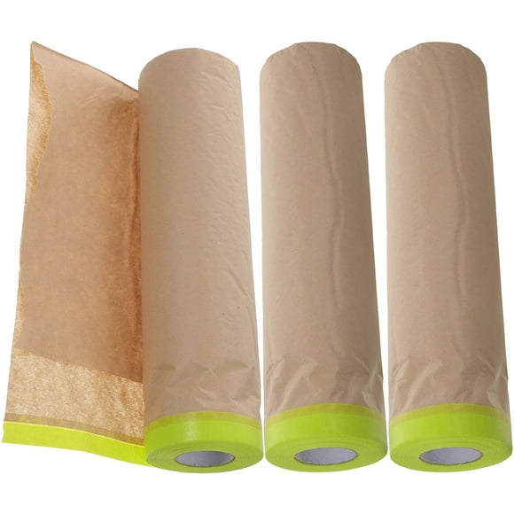 Minkissy 3 Rolls Beige Paper Masking Film for DIY Projects and Artists