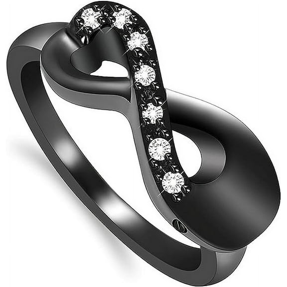 Infinity Mini Ring Hold Loved Ones Ashes Crystal Cremation Urn Ring for Women Finger Ring Memorial Jewelry