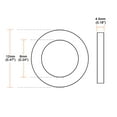 thumbnail image 2 of Uxcell 12mm O.D. 6mm I.D. 4.5mm Thick Rubber Flat Washer Gaskets 30 Count, 2 of 5