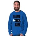 thumbnail image 3 of Love This Girl Guy Cute Matching Set Men's Long Sleeve Tee T Shirt Brisco Brands 2X, 3 of 4