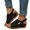 Black, variant on KEVCHE Strappy Wedge Sandals for Women, Dressy Summer Ankle Strap Open Toe Arch Support Sandals, Casual Comfortable Vacation Shoes, Plus Size Buttoned Peep Toe Sandals