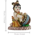 thumbnail image 4 of Tied Ribbons 7” Krishna Statue - Handcrafted Resin Krishna Idol - Divine Baby Krishna Sculpture for Home Décor, 4 of 5