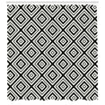 thumbnail image 3 of Ambesonne Black and White Shower Curtain, Rhombus Tracery, 69"Wx70"L, Black White, 3 of 3
