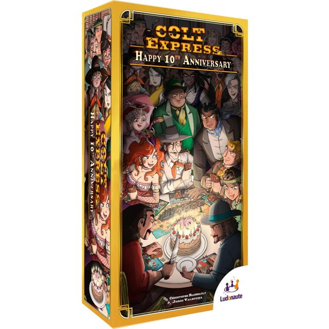 Promoción del décimo aniversario del juego de mesa Ludonaute Colt Express