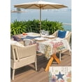 thumbnail image 5 of Outdoor Tablecloth with Umbrella Hole for Patio/Picnic/Party/Camping, Coastal Starfish Waterproof Table Cloth Rectangle Table Cover Washable, Vintage Ocean Fish Seaweed Marine Coral (60"x 84"), 5 of 9