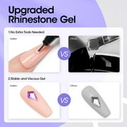 Gellen Nail Glue, 30g Super Strong Adhesive Gel Nail Rhinestone Glue for Nail Charms Gem 3D Nails Bling Gel for Nail Art Jewel Diamonds UV Cured